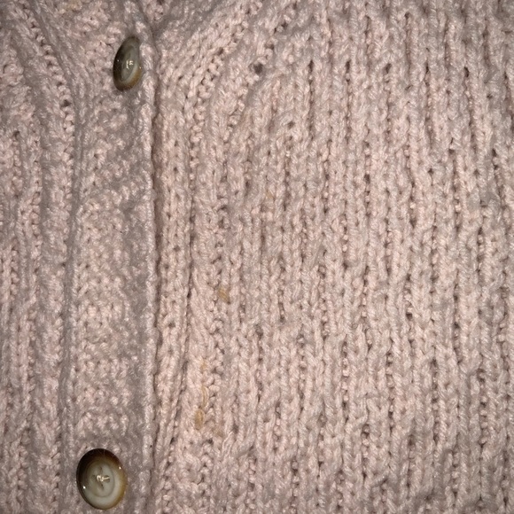 handmade Women's Cream Sweater Vest knit‎ hand knit L - Picture 4 of 5